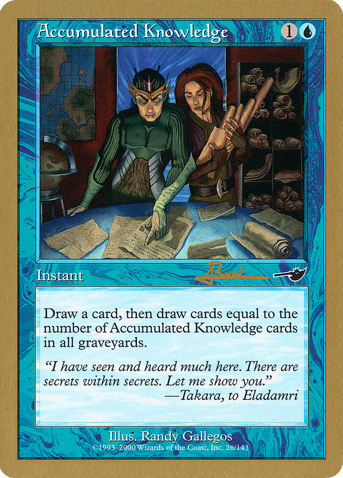 Accumulated Knowledge (Antoine Ruel) [World Championship Decks 2001] | Gaming Infinity