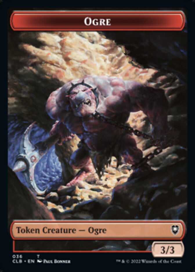 Boar // Ogre Double-sided Token [Commander Legends: Battle for Baldur's Gate Tokens] | Gaming Infinity