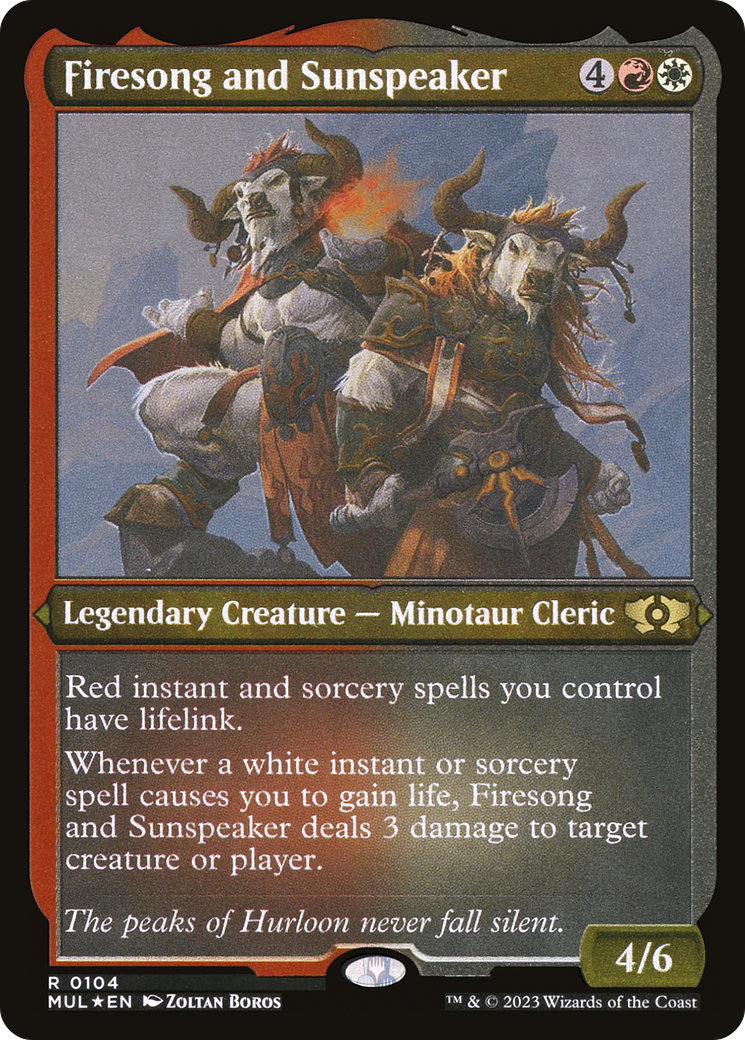 Firesong and Sunspeaker (Foil Etched) [Multiverse Legends] | Gaming Infinity