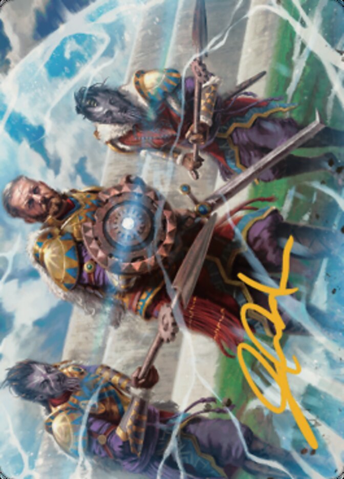 Argivian Phalanx Art Card (Gold-Stamped Signature) [Dominaria United Art Series] | Gaming Infinity