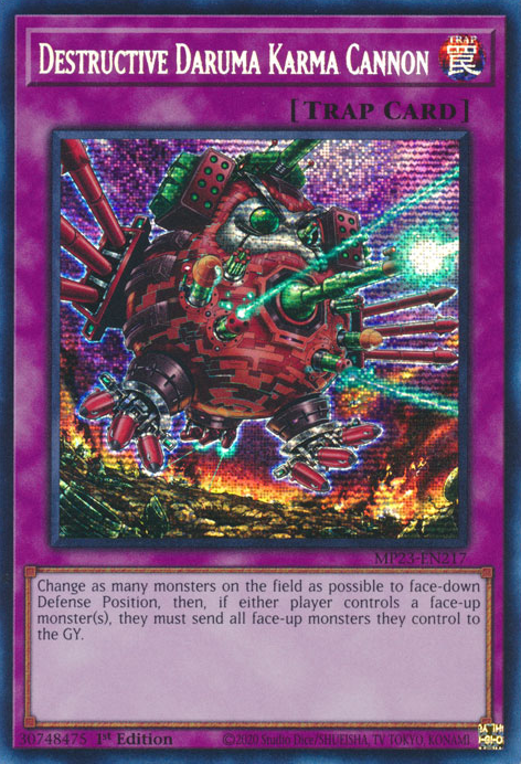 Destructive Daruma Karma Cannon [MP23-EN217] Prismatic Secret Rare | Gaming Infinity