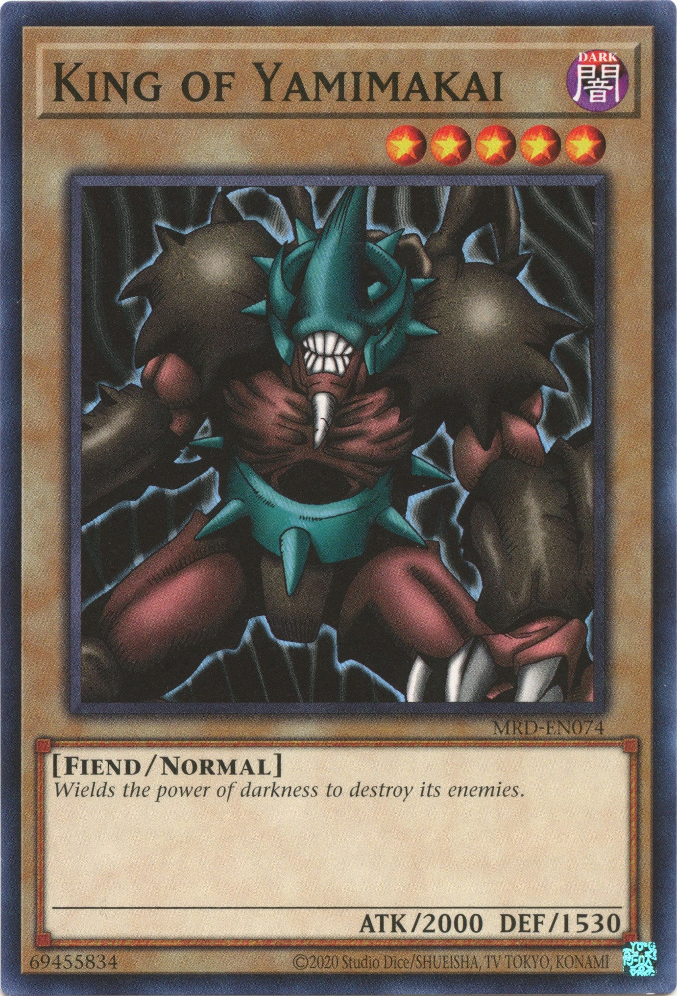 King of Yamimakai (25th Anniversary) [MRD-EN074] Common | Gaming Infinity