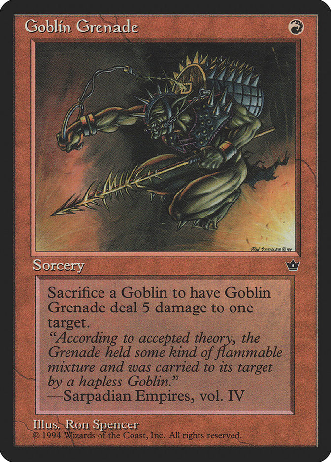 Goblin Grenade (Ron Spencer) [Fallen Empires] | Gaming Infinity