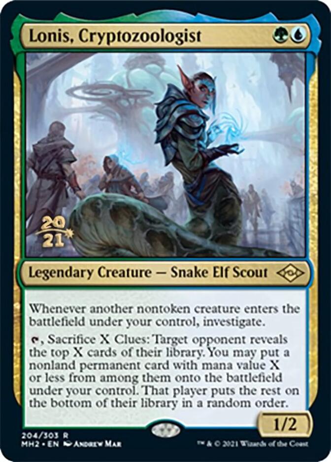 Lonis, Cryptozoologist [Modern Horizons 2 Prerelease Promos] | Gaming Infinity