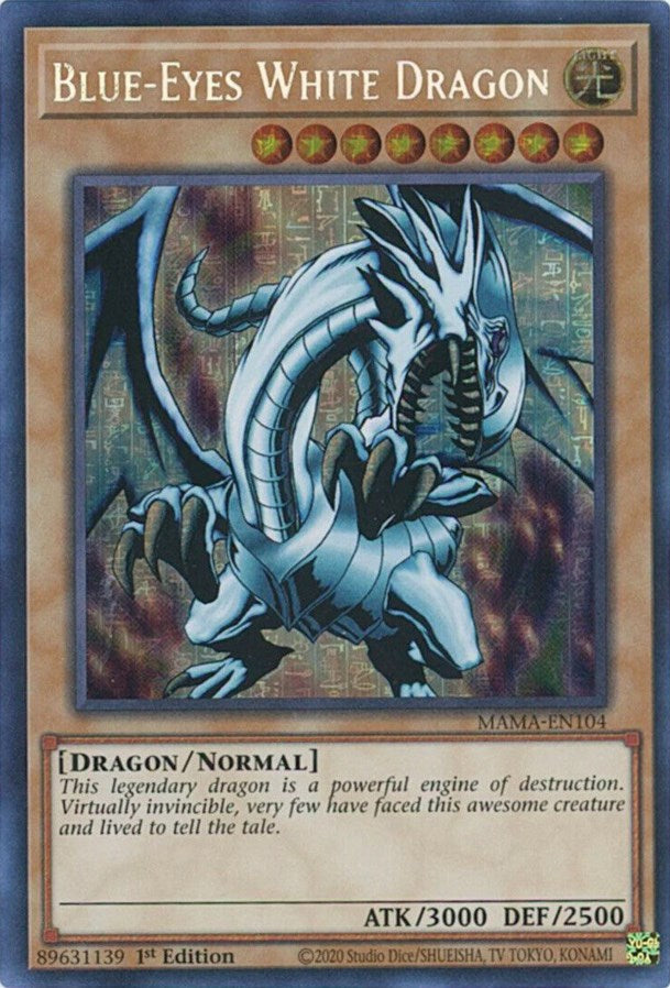 Blue-Eyes White Dragon [MAMA-EN104] Secret Pharaoh's Rare | Gaming Infinity