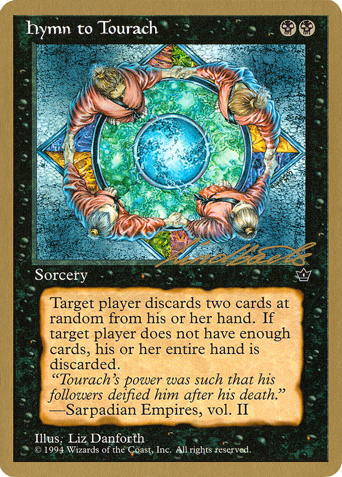 Hymn to Tourach (Circle) (Leon Lindback) [Pro Tour Collector Set] | Gaming Infinity