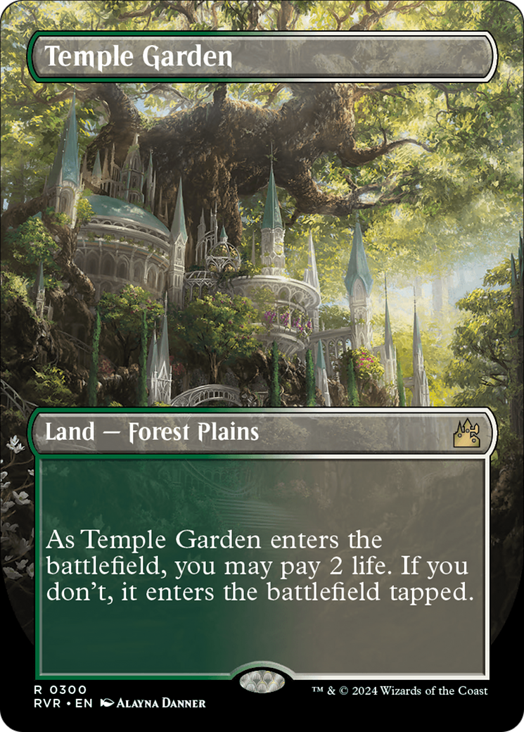 Temple Garden (Borderless) [Ravnica Remastered] | Gaming Infinity