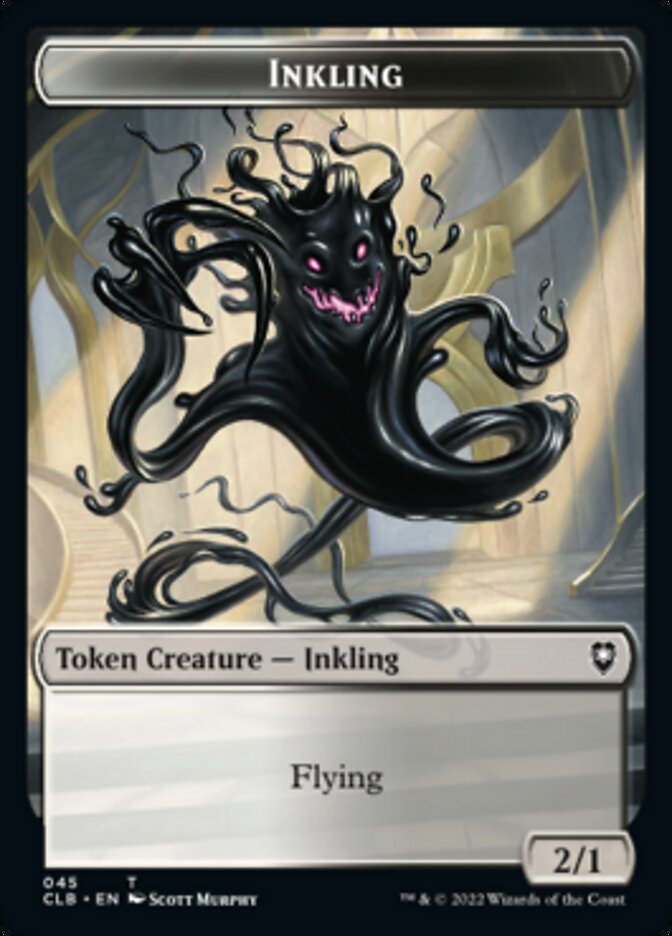 Warrior // Inkling Double-sided Token [Commander Legends: Battle for Baldur's Gate Tokens] | Gaming Infinity