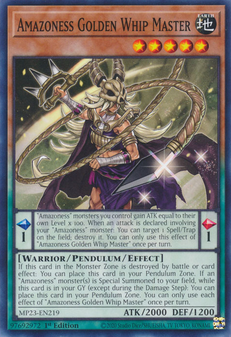 Amazoness Golden Whip Master [MP23-EN219] Common | Gaming Infinity