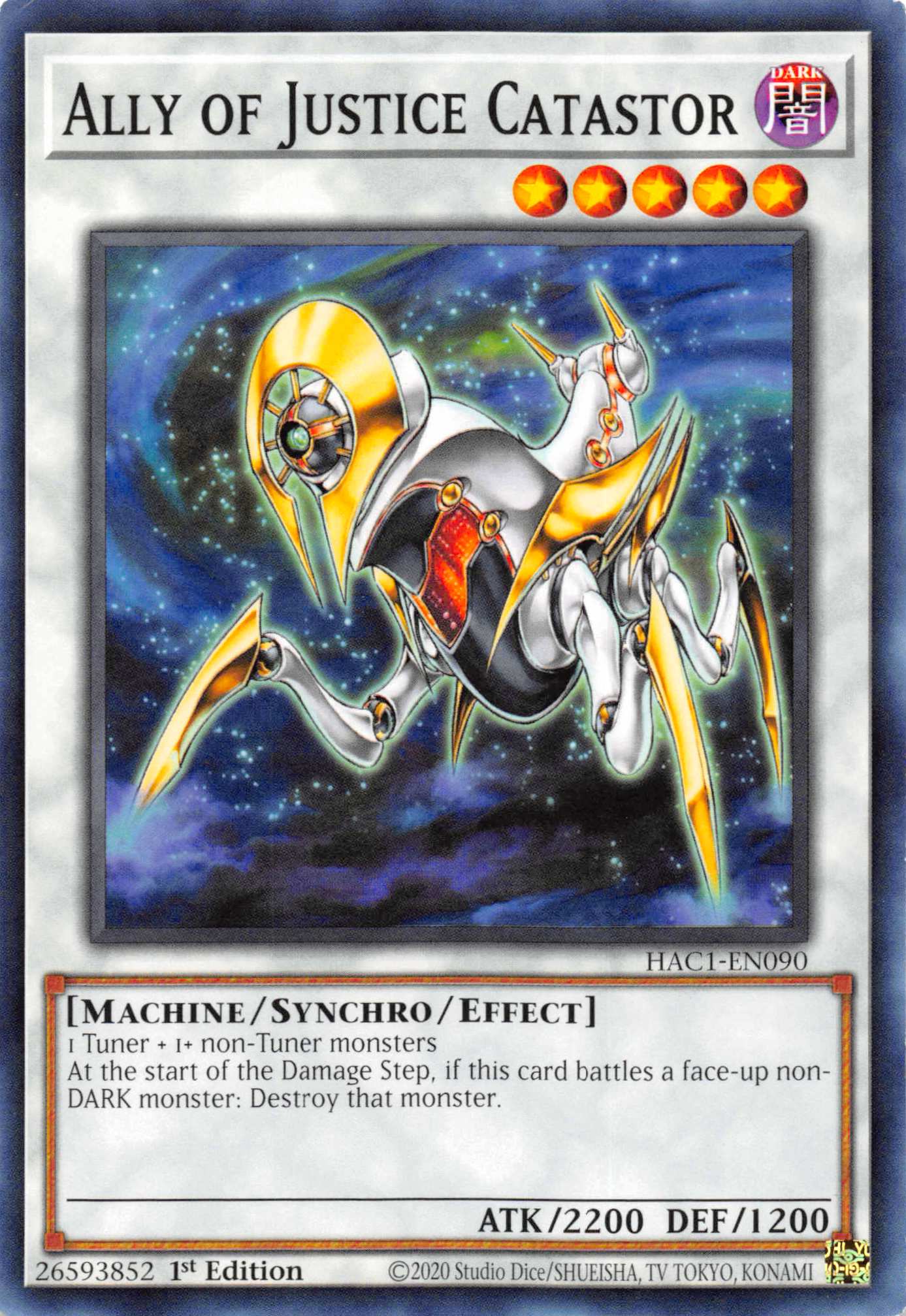 Ally of Justice Catastor [HAC1-EN090] Common | Gaming Infinity