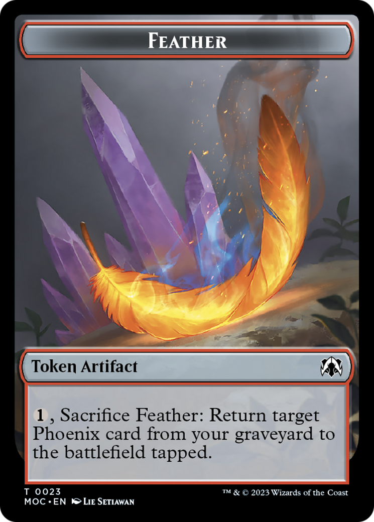 Feather // Servo Double-Sided Token [March of the Machine Commander Tokens] | Gaming Infinity