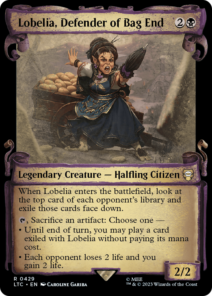 Lobelia, Defender of Bag End [The Lord of the Rings: Tales of Middle-Earth Commander Showcase Scrolls] | Gaming Infinity