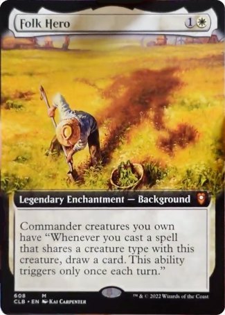 Folk Hero (Extended Art) [Commander Legends: Battle for Baldur's Gate] | Gaming Infinity