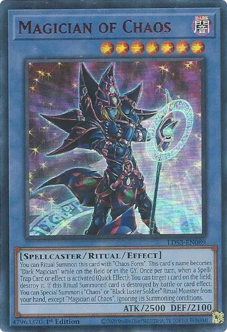 Magician of Chaos (Red) [LDS3-EN089] Ultra Rare | Gaming Infinity