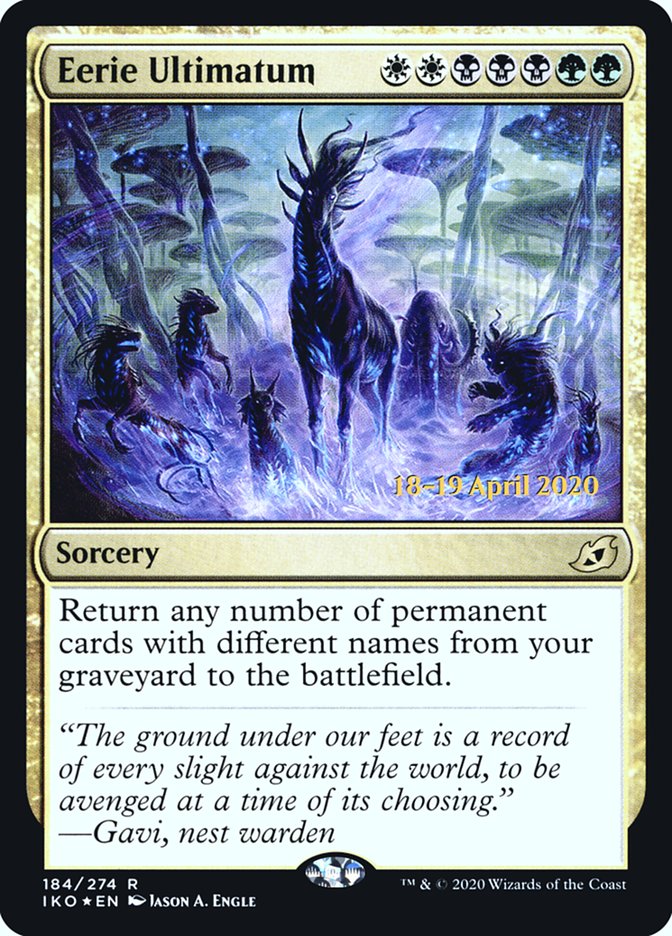 Eerie Ultimatum  [Ikoria: Lair of Behemoths Prerelease Promos] | Gaming Infinity