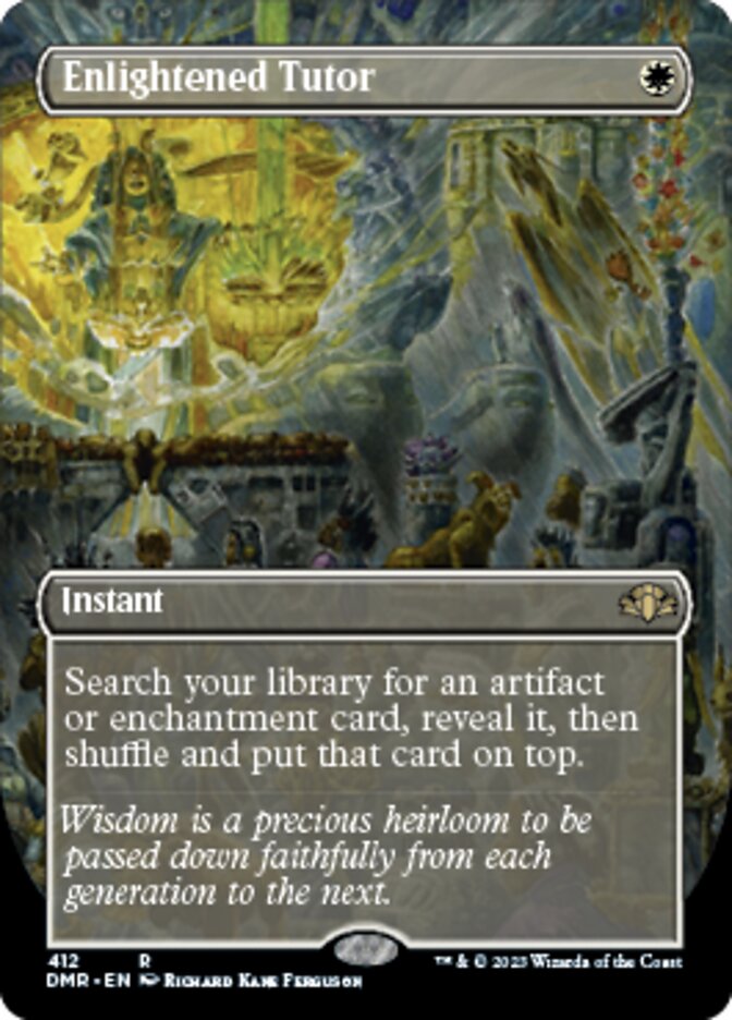 Enlightened Tutor (Borderless Alternate Art) [Dominaria Remastered] | Gaming Infinity