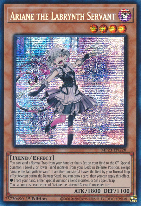 Ariane the Labrynth Servant [MP23-EN228] Prismatic Secret Rare | Gaming Infinity