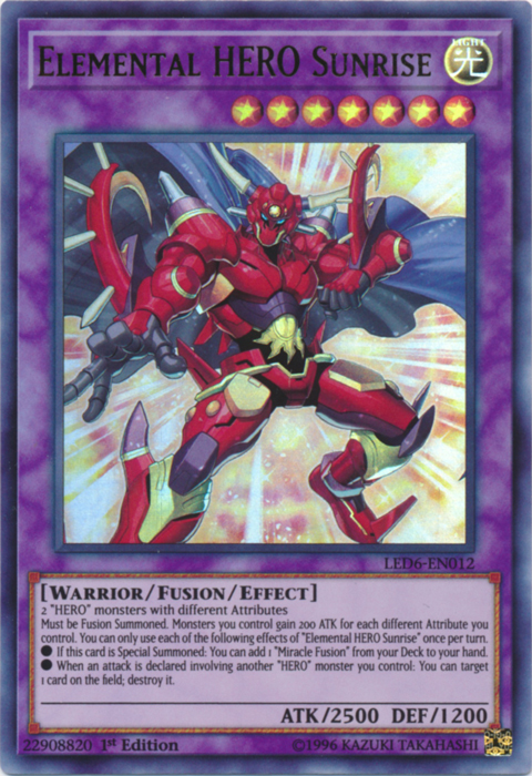 Elemental Hero Sunrise [LED6-EN012] Ultra Rare | Gaming Infinity