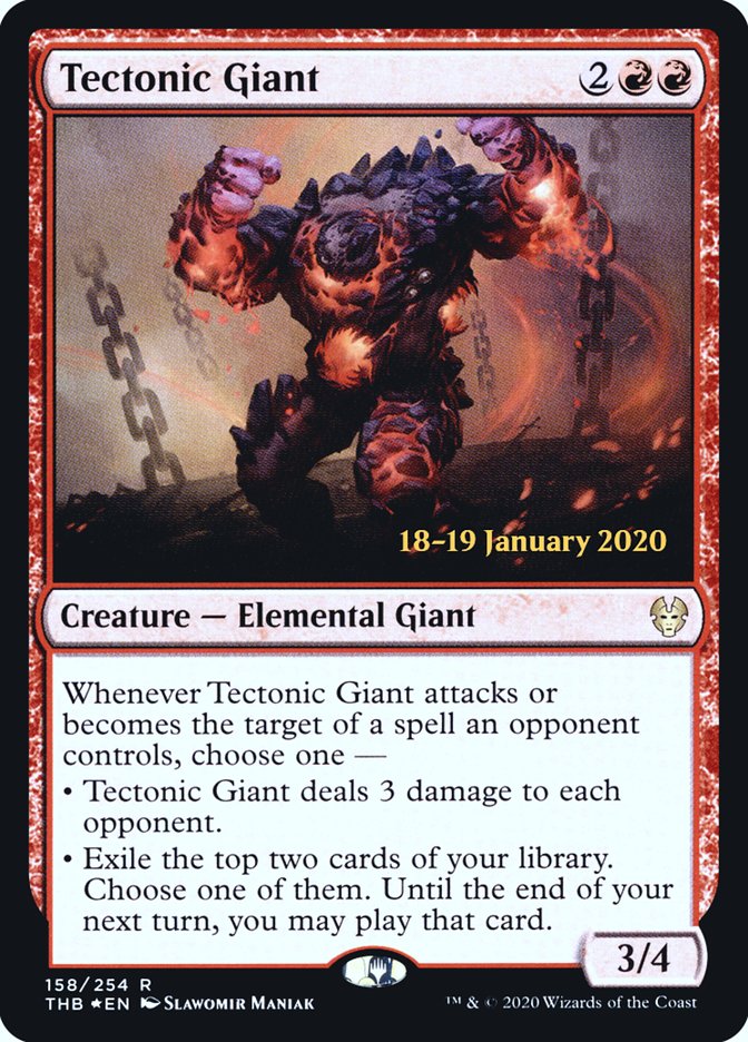 Tectonic Giant [Theros Beyond Death Prerelease Promos] | Gaming Infinity