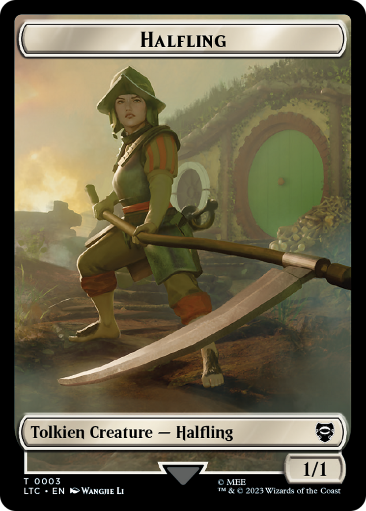 Halfling // Treasure Token [The Lord of the Rings: Tales of Middle-Earth Commander Tokens] | Gaming Infinity