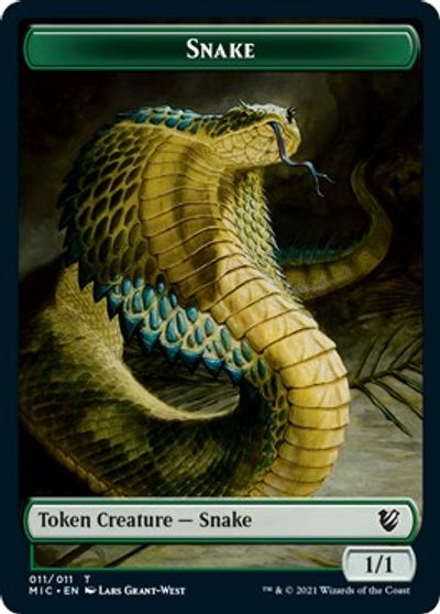 Spirit // Snake Double-Sided Token [Innistrad: Midnight Hunt Commander Tokens] | Gaming Infinity