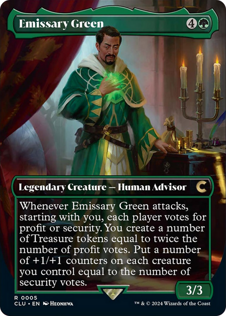 Emissary Green (Borderless) [Ravnica: Clue Edition] | Gaming Infinity