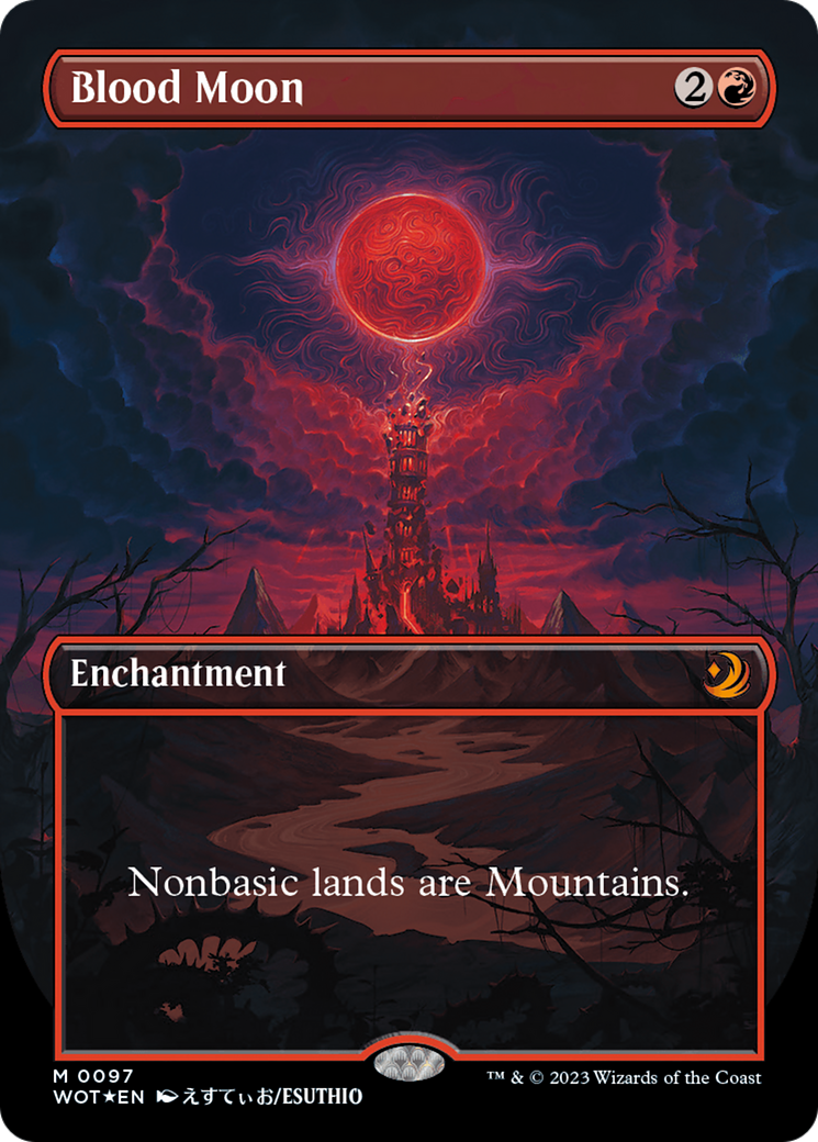 Blood Moon (Anime Borderless) (Confetti Foil) [Wilds of Eldraine: Enchanting Tales] | Gaming Infinity