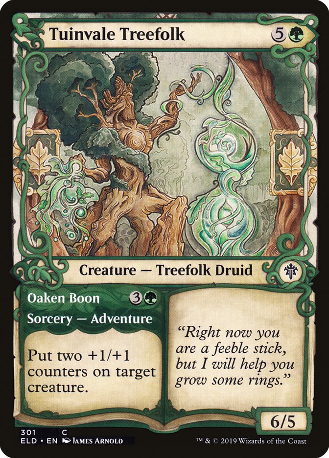 Tuinvale Treefolk // Oaken Boon (Showcase) [Throne of Eldraine] | Gaming Infinity