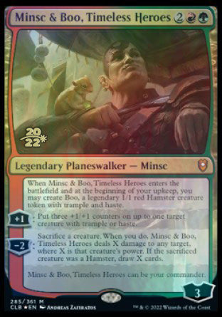 Minsc & Boo, Timeless Heroes [Commander Legends: Battle for Baldur's Gate Prerelease Promos] | Gaming Infinity