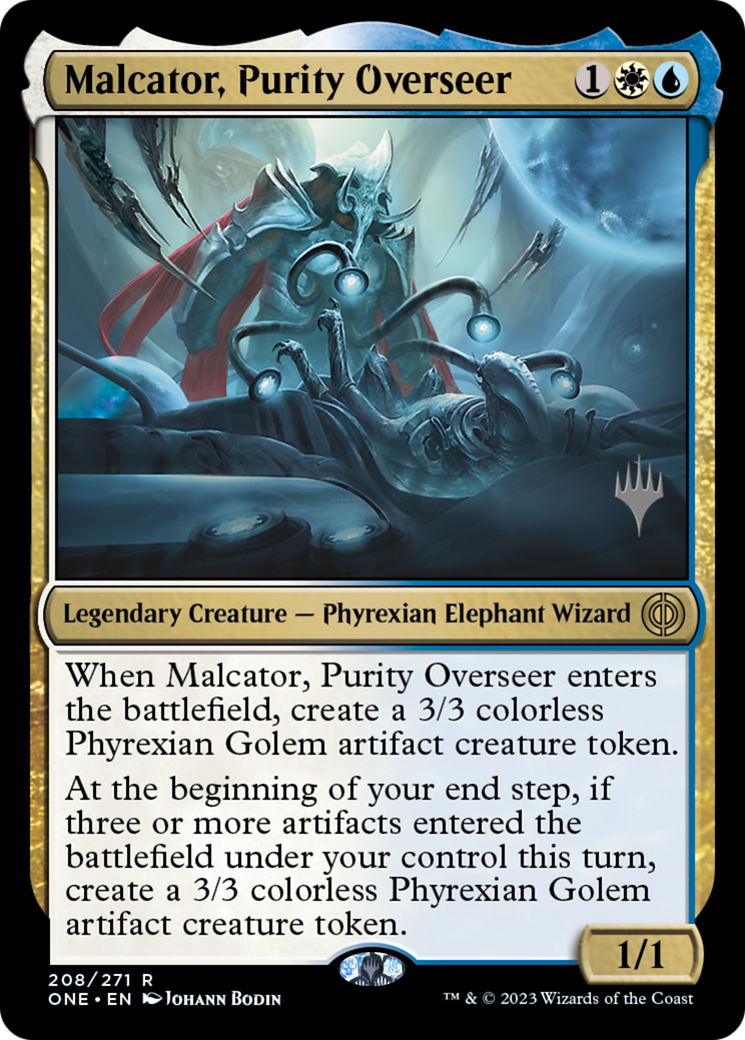 Malcator, Purity Overseer (Promo Pack) [Phyrexia: All Will Be One Promos] | Gaming Infinity