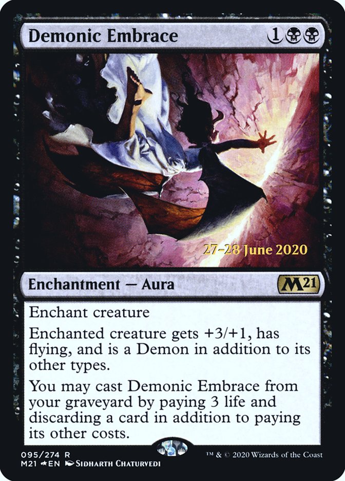 Demonic Embrace  [Core Set 2021 Prerelease Promos] | Gaming Infinity