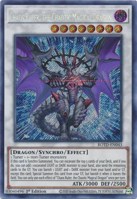 Chaos Ruler, the Chaotic Magical Dragon [ROTD-EN043] Secret Rare | Gaming Infinity