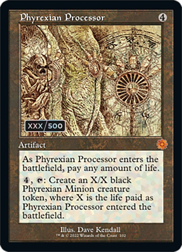 Phyrexian Processor (Retro Schematic) (Serial Numbered) [The Brothers' War Retro Artifacts] | Gaming Infinity