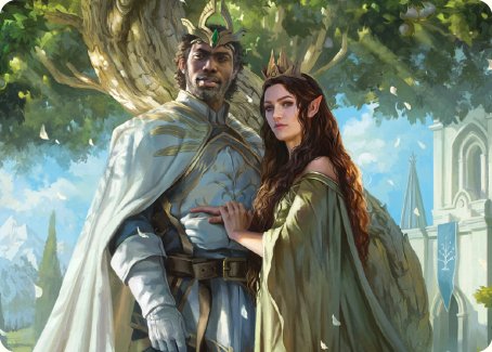 Aragorn and Arwen, Wed Art Card [The Lord of the Rings: Tales of Middle-earth Art Series] | Gaming Infinity