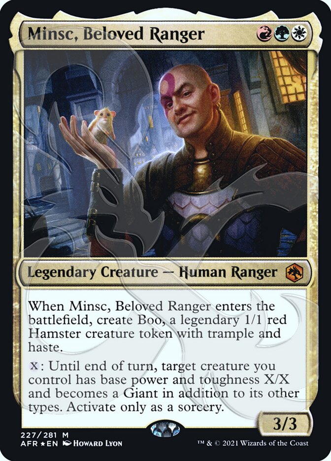 Minsc, Beloved Ranger (Ampersand Promo) [Dungeons & Dragons: Adventures in the Forgotten Realms Promos] | Gaming Infinity