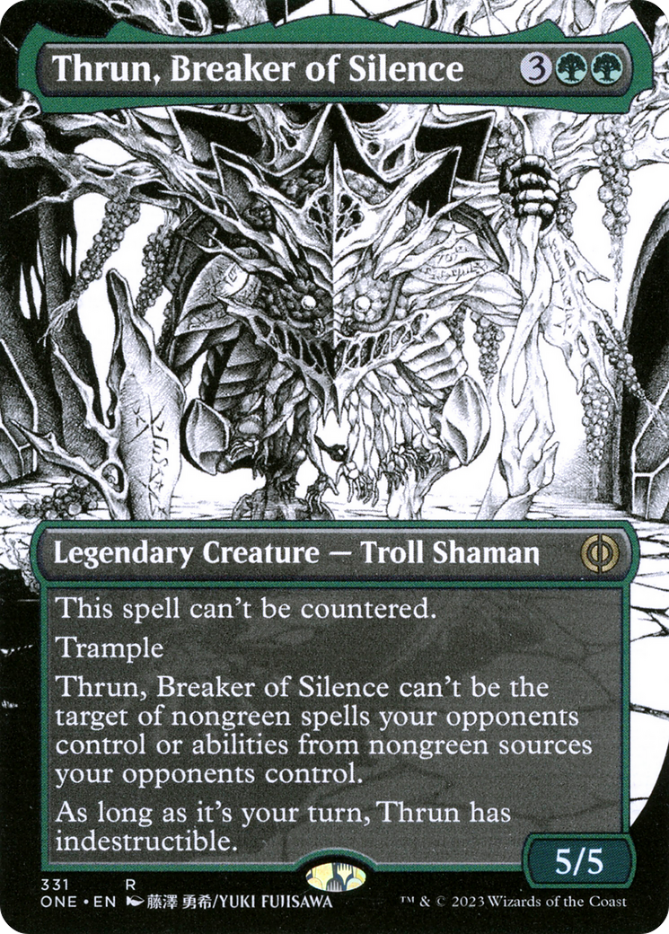 Thrun, Breaker of Silence (Borderless Manga) [Phyrexia: All Will Be One] | Gaming Infinity