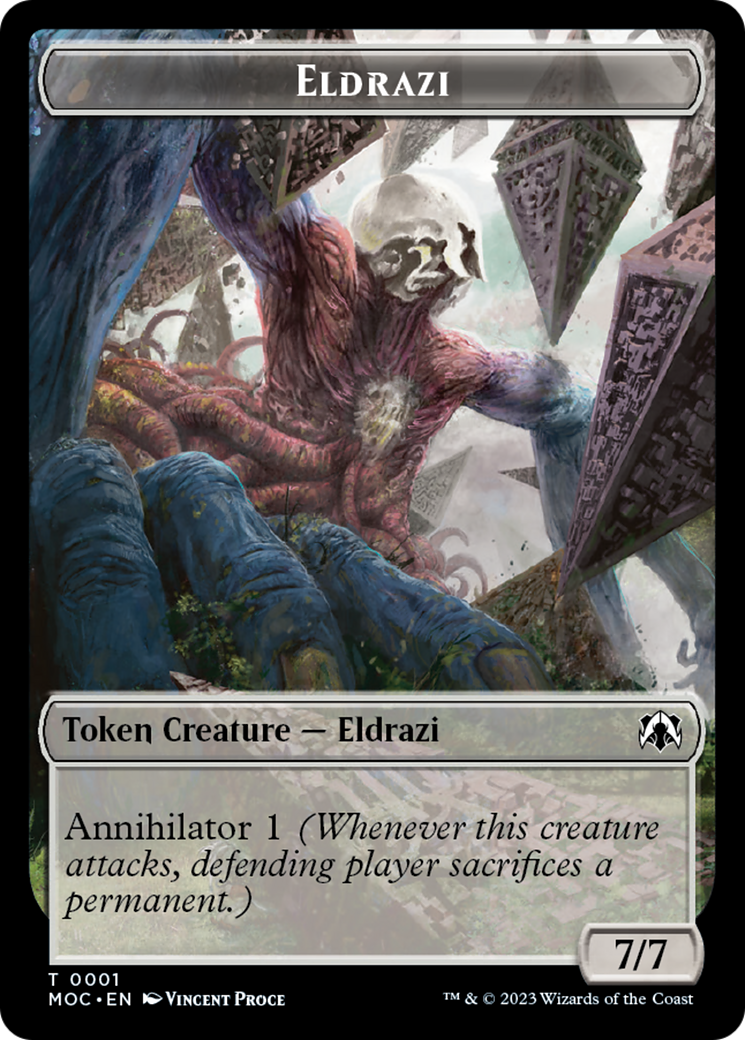 Eldrazi // Angel (4) Double-Sided Token [March of the Machine Commander Tokens] | Gaming Infinity