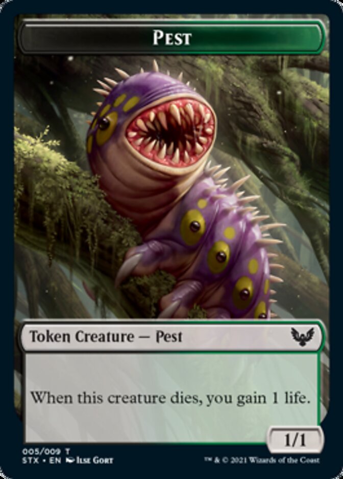 Pest Token [Strixhaven: School of Mages Tokens] | Gaming Infinity