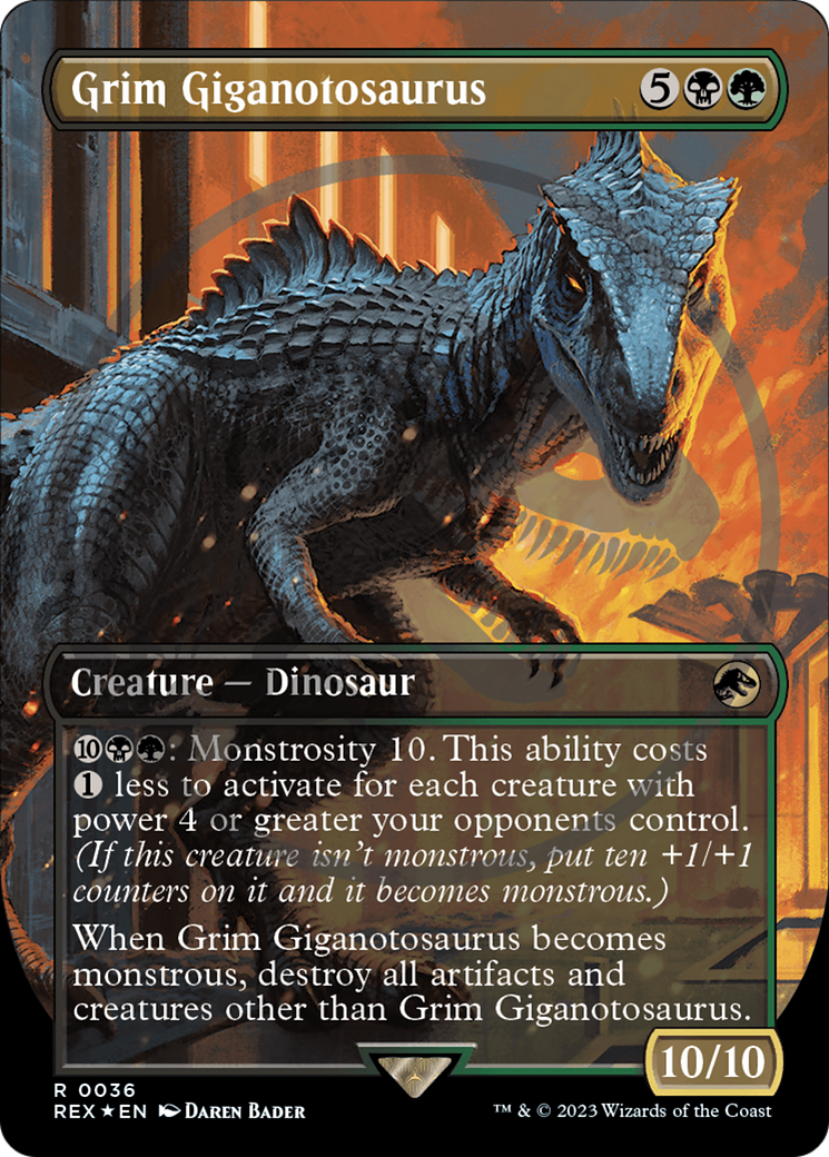 Grim Giganotosaurus Emblem (Borderless) [Jurassic World Collection Tokens] | Gaming Infinity