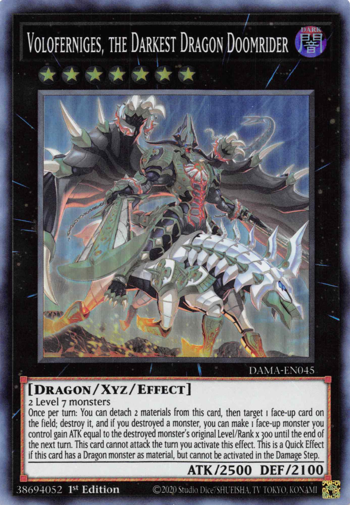 Voloferniges, the Darkest Dragon Doomrider [DAMA-EN045] Super Rare | Gaming Infinity