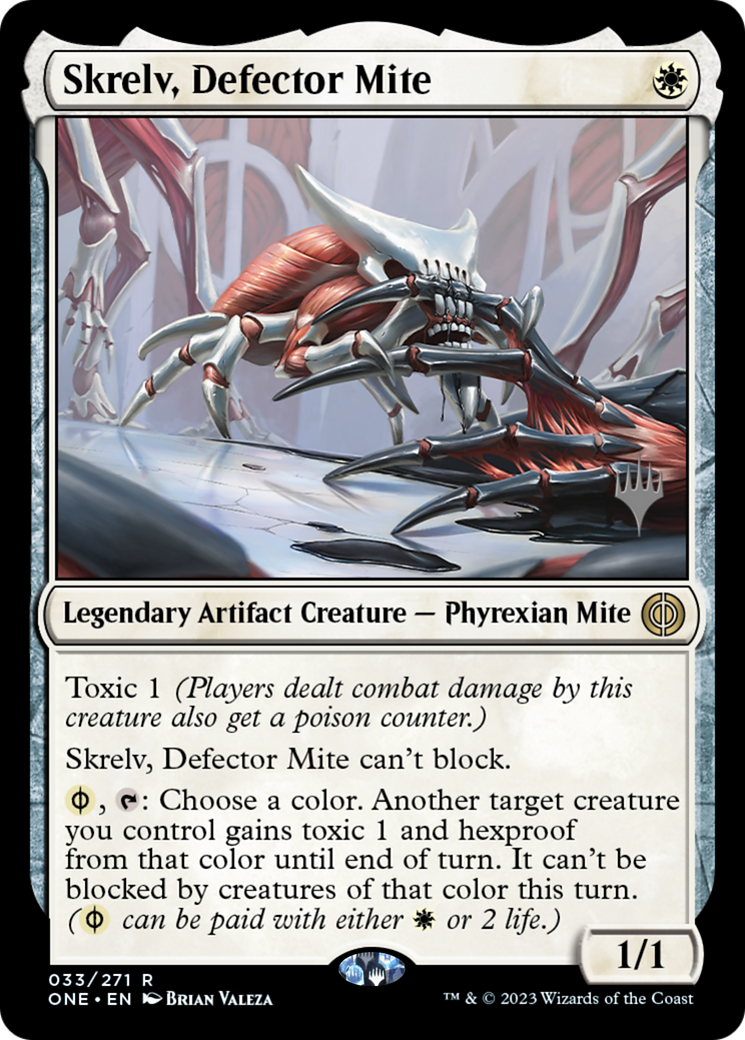 Skrelv, Defector Mite (Promo Pack) [Phyrexia: All Will Be One Promos] | Gaming Infinity