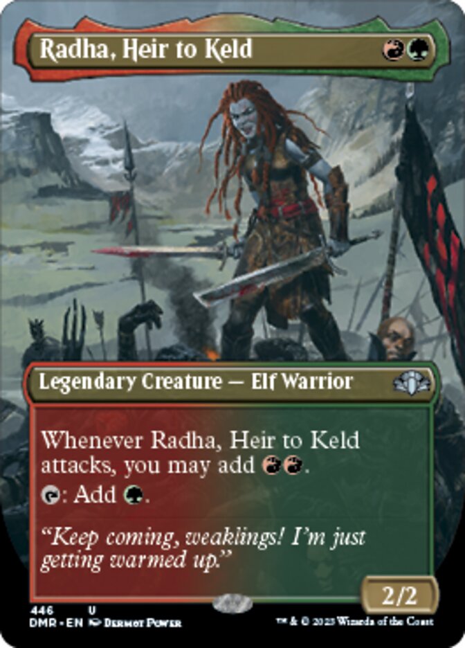 Radha, Heir to Keld (Borderless Alternate Art) [Dominaria Remastered] | Gaming Infinity