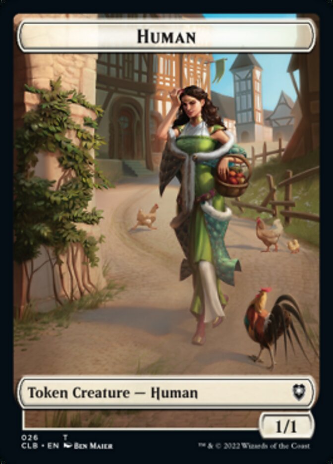 Spider // Human Double-sided Token [Commander Legends: Battle for Baldur's Gate Tokens] | Gaming Infinity