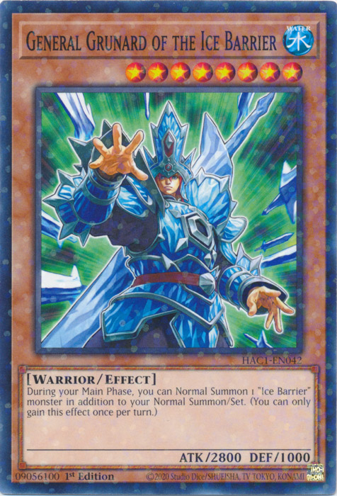 General Grunard of the Ice Barrier (Duel Terminal) [HAC1-EN042] Common | Gaming Infinity