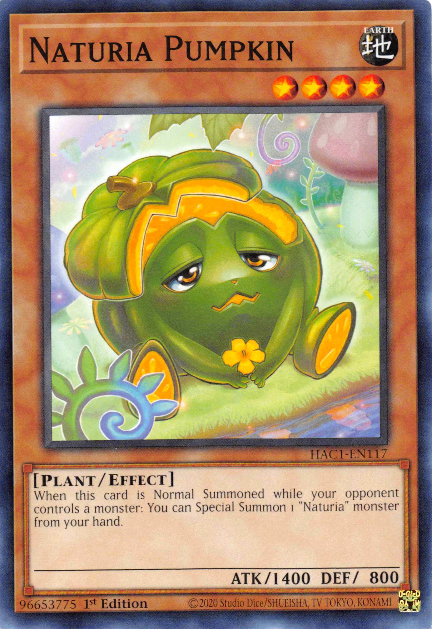 Naturia Pumpkin (Duel Terminal) [HAC1-EN117] Parallel Rare | Gaming Infinity