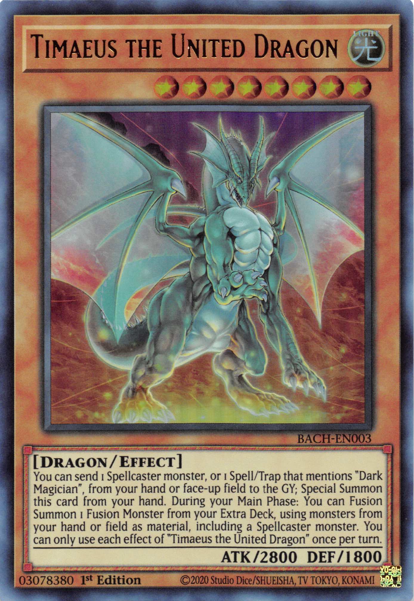 Timaeus the United Dragon [BACH-EN003] Ultra Rare | Gaming Infinity