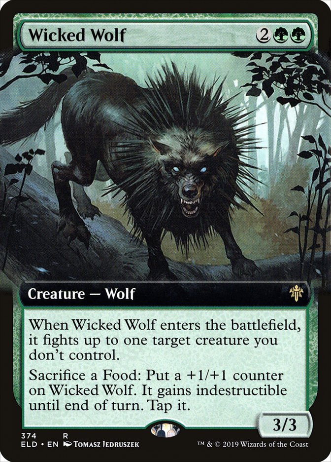 Wicked Wolf (Extended Art) [Throne of Eldraine] | Gaming Infinity