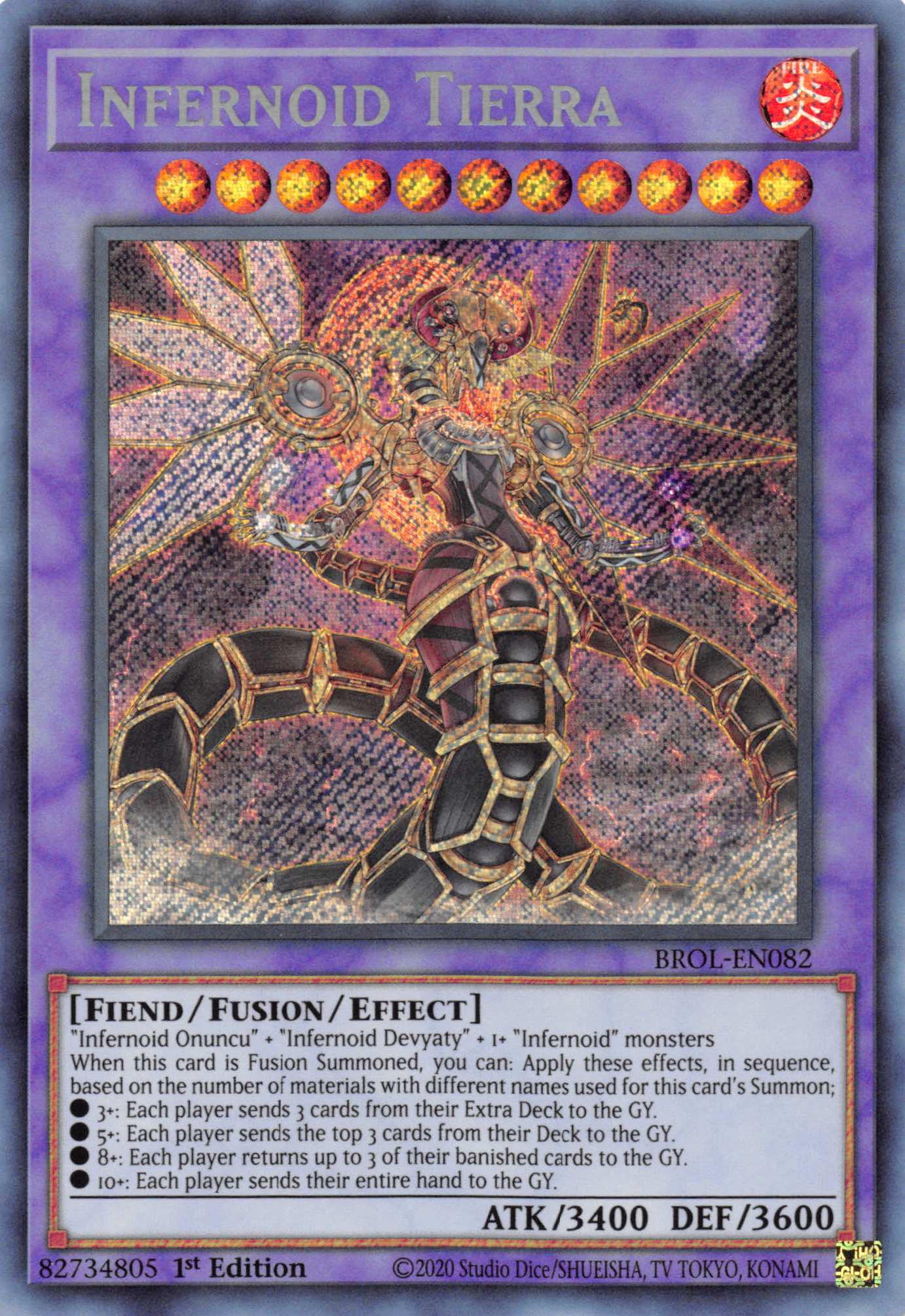 Infernoid Tierra [BROL-EN082] Secret Rare | Gaming Infinity