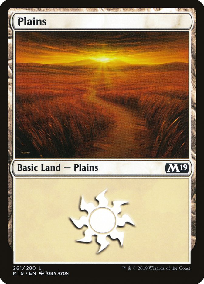 Plains (261) [Core Set 2019] | Gaming Infinity