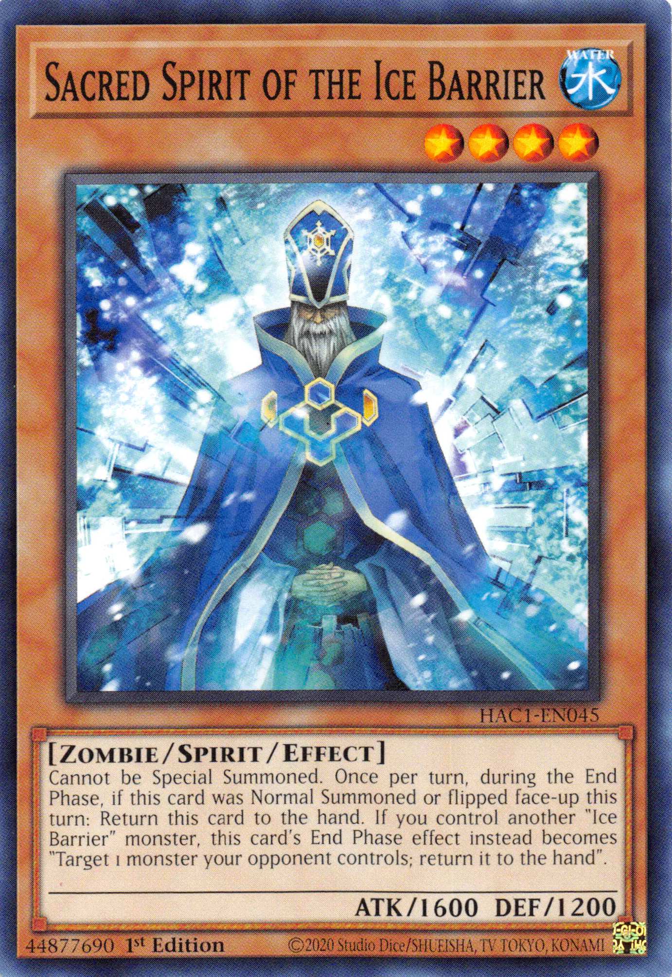 Sacred Spirit of the Ice Barrier [HAC1-EN045] Common | Gaming Infinity